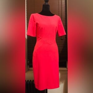 Elie Tahari Blush Red Sheath Knee Length Dress  #3120M927